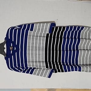 Striped V-Neck Short Sleeve Tee